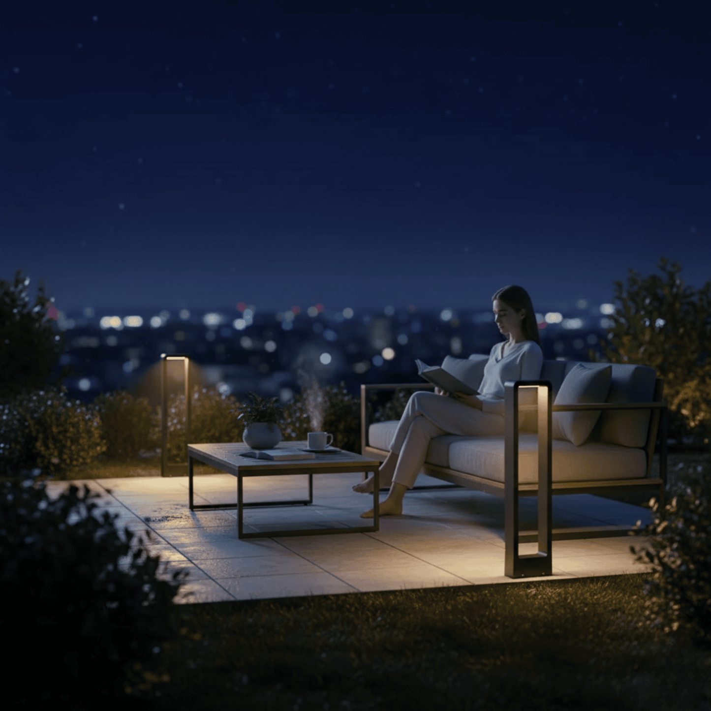 TerraLuxe – LED Buitenlamp 60cm, Moderne IP65 Tuinverlichting, Staande Grondlamp voor Pad, Oprit, Tuin & Terras, Warm Wit 3000K