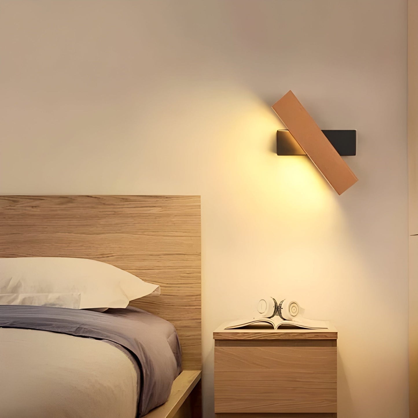 ScandiGlow | Houten LED-Wandlamp