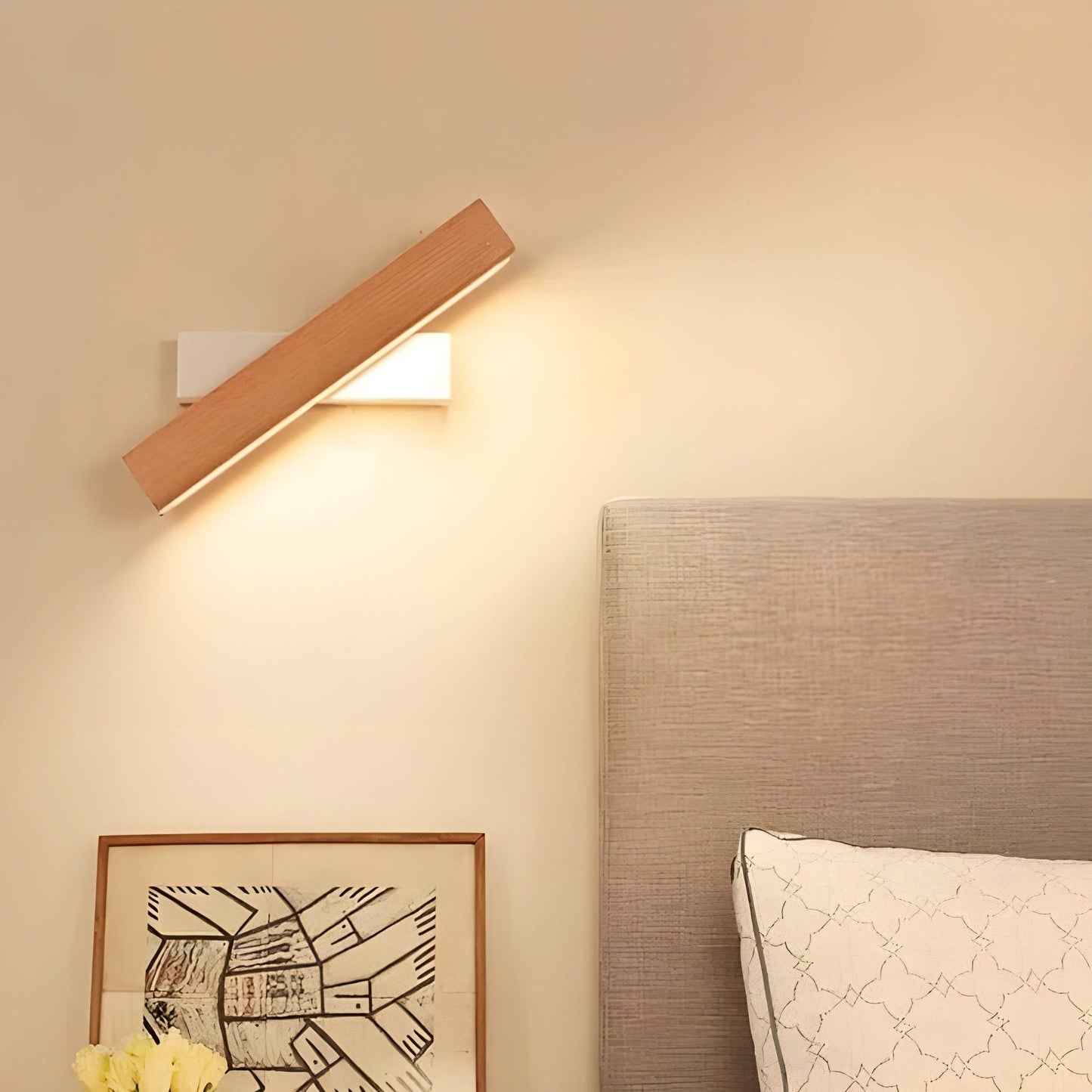 ScandiGlow | Houten LED-Wandlamp