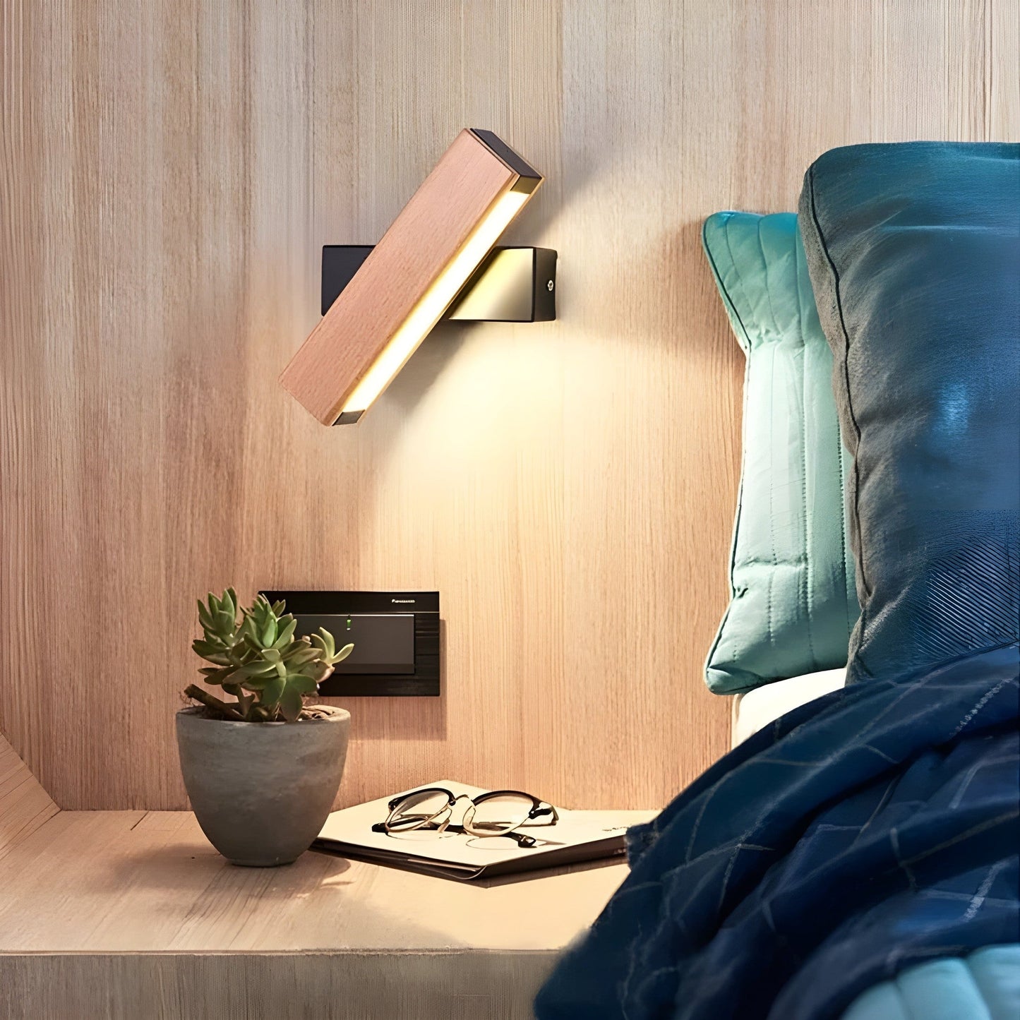 ScandiGlow | Houten LED-Wandlamp