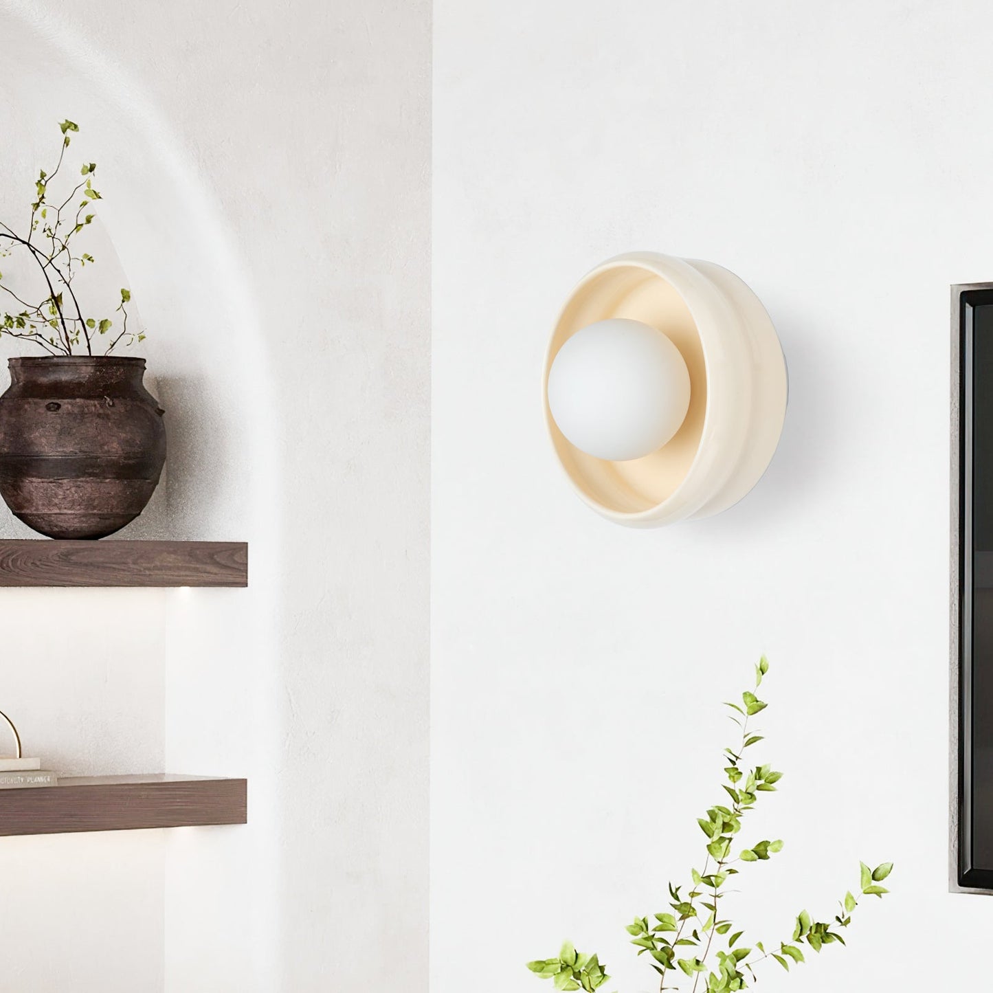 LumiRing | Elegante ronde keramische wandlamp