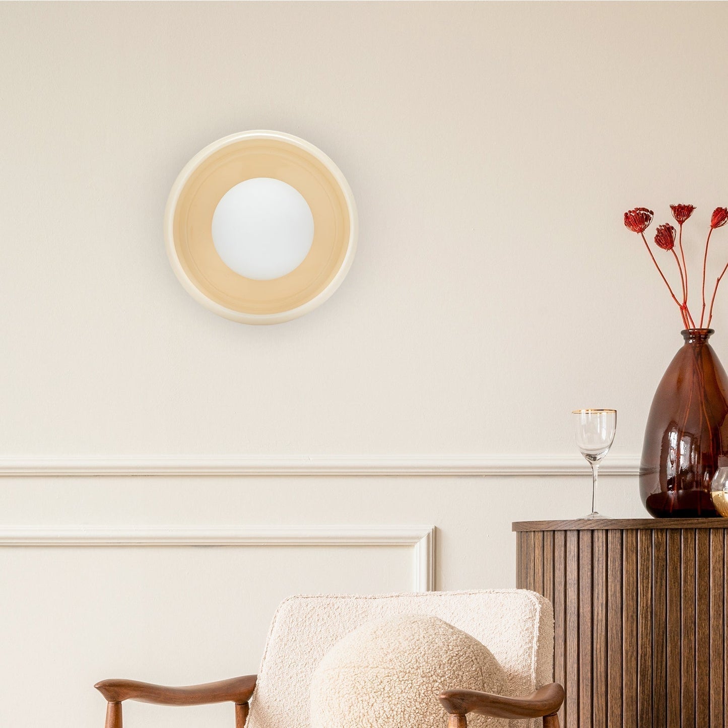 LumiRing | Elegante ronde keramische wandlamp