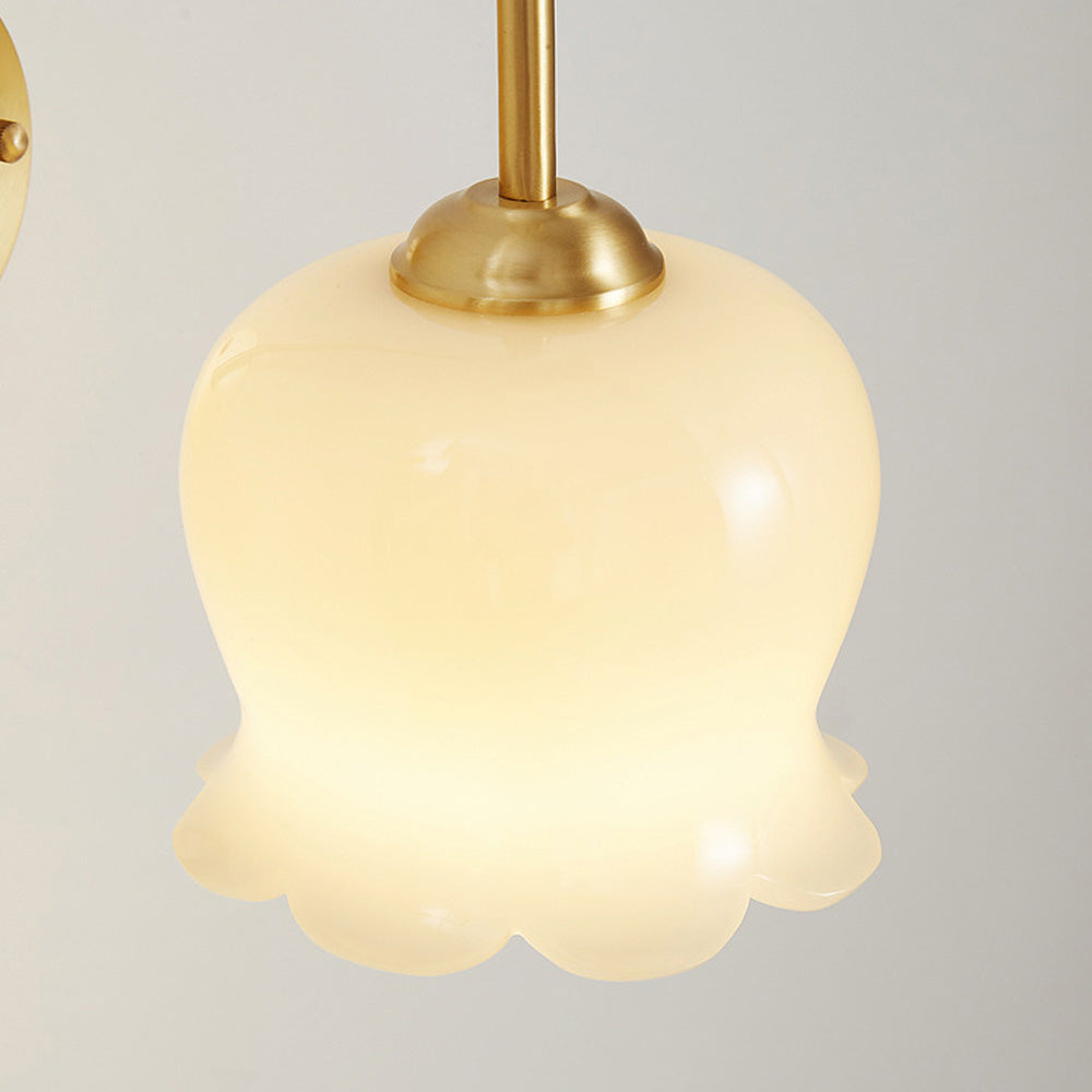 BlossomBright | Artistieke bloemen glazen wandlamp