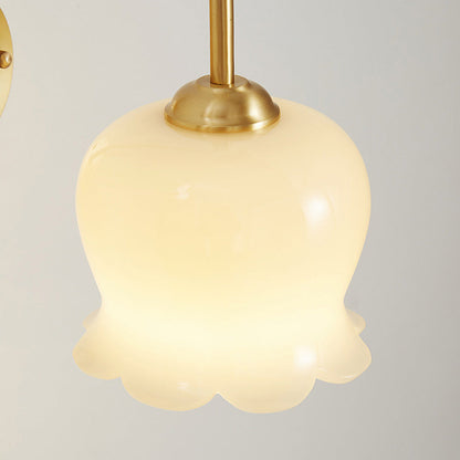 BlossomBright | Artistieke bloemen glazen wandlamp