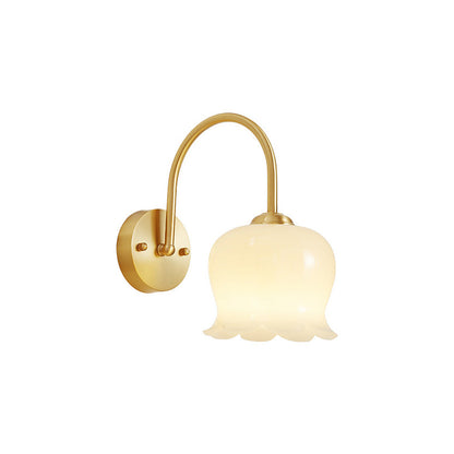 BlossomBright | Artistieke bloemen glazen wandlamp