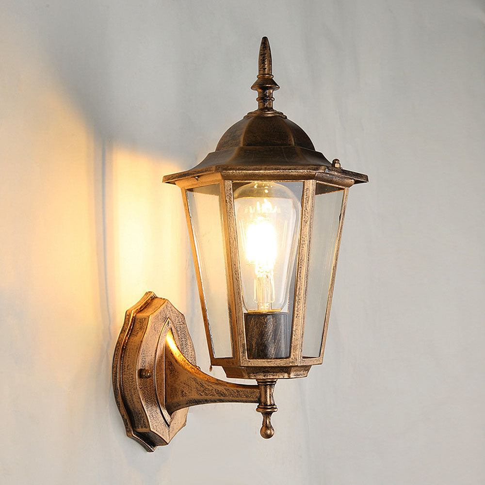 Retro Glazen Buiten Tuin Wandlamp