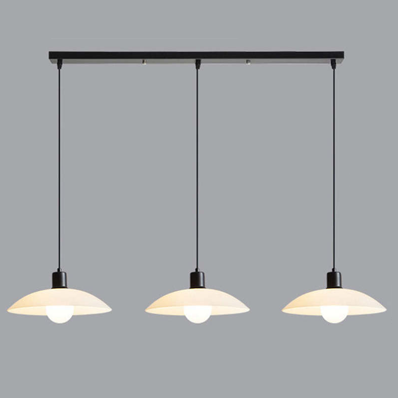Minimalistische Witte Schijf Glazen Hanglamp