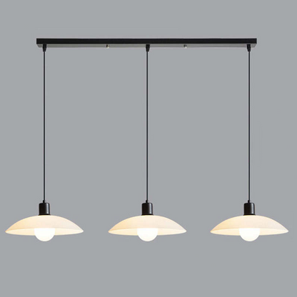 Minimalistische Witte Schijf Glazen Hanglamp
