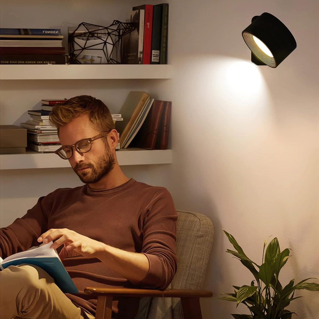 FlexiLight Draadloze, oplaadbare 360° wandlamp
