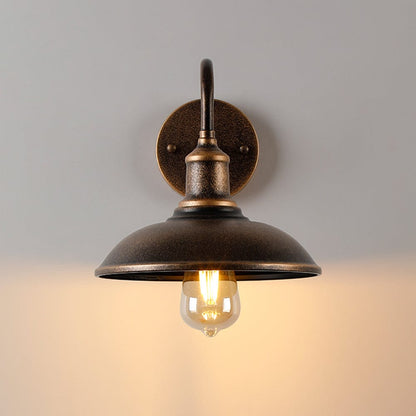 Alessio Rustieke Komvormige Antiek Messing IP65 Waterdichte Wandlamp voor Buiten