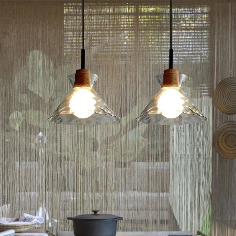 Luma - Hanglamp in gegolfd glas
