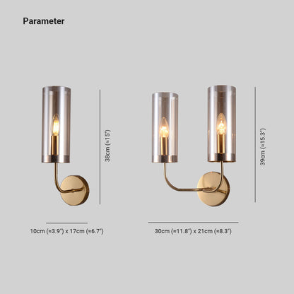 GoldMist | Cilinder glazen wandlamp