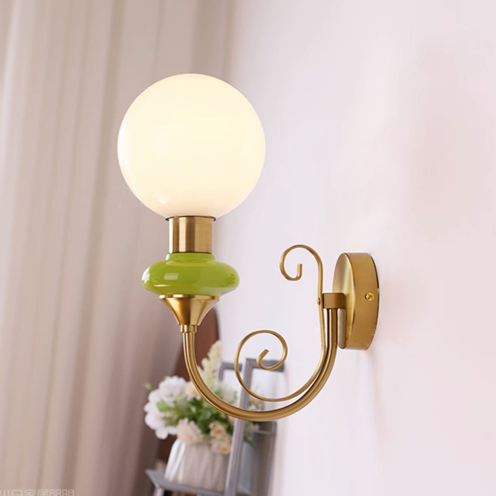 VintageGlow | Retro Frans glazen wandlamp
