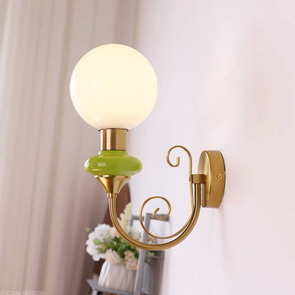 VintageGlow | Retro Frans glazen wandlamp