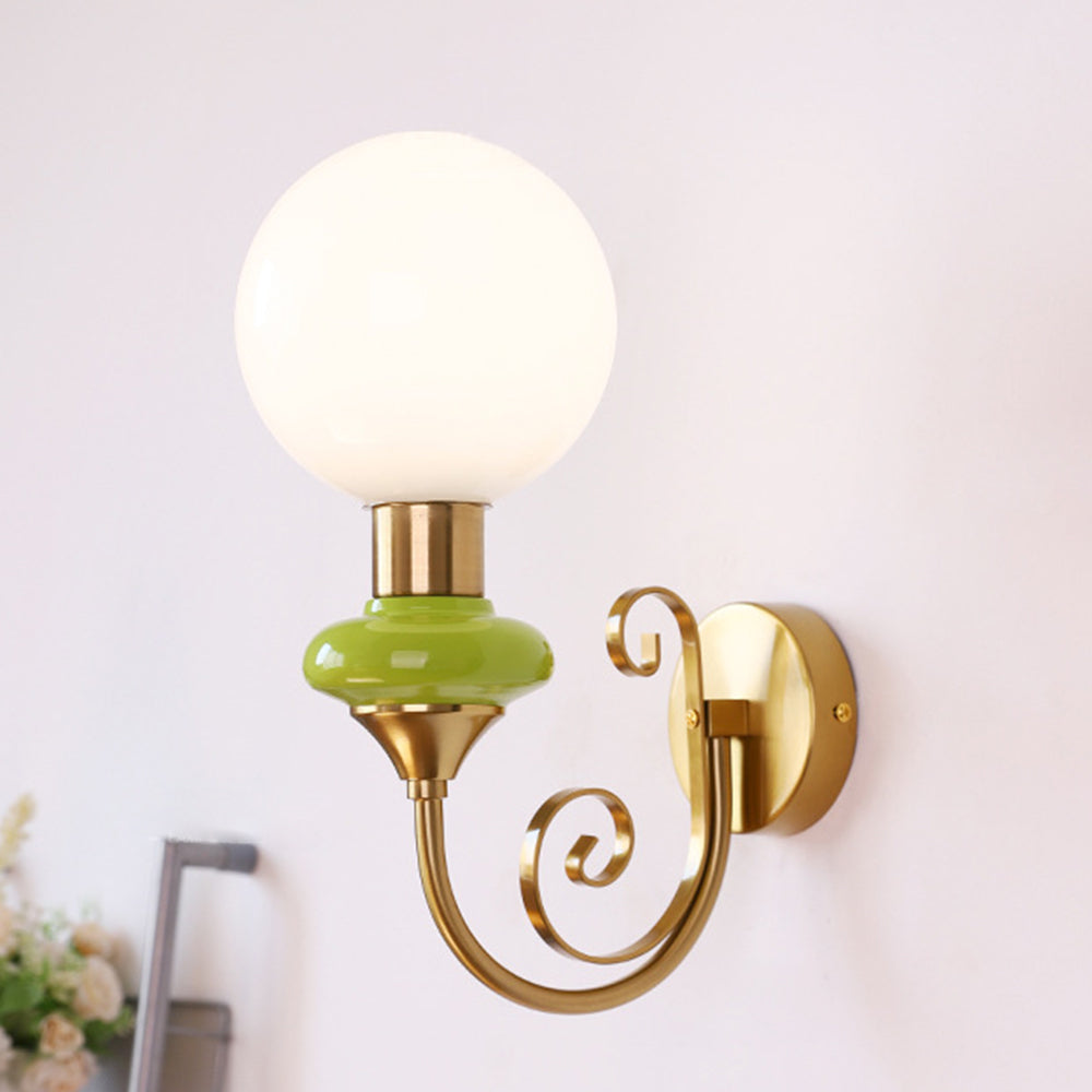 VintageGlow | Retro Frans glazen wandlamp