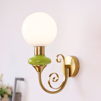 VintageGlow | Retro Frans glazen wandlamp