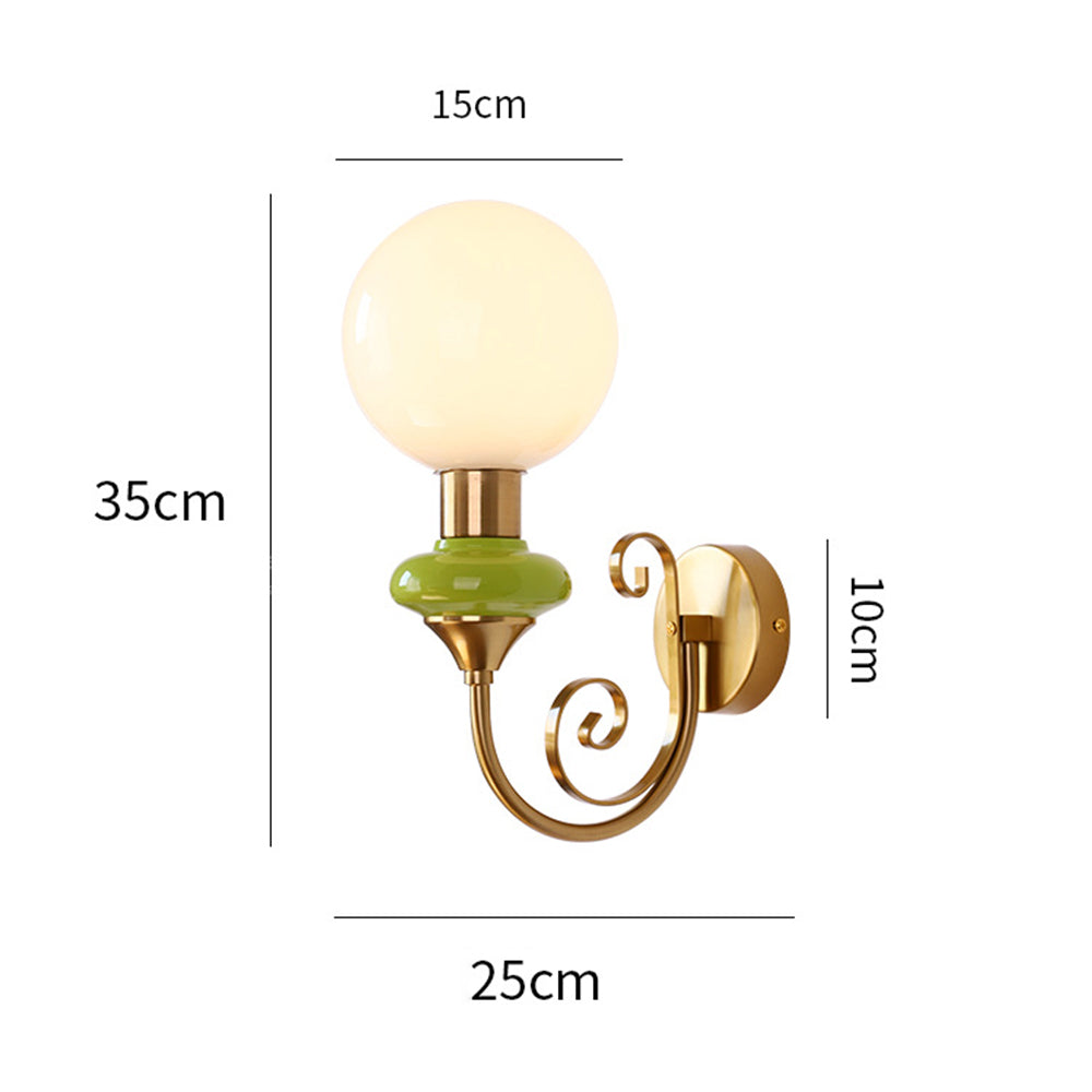 VintageGlow | Retro Frans glazen wandlamp