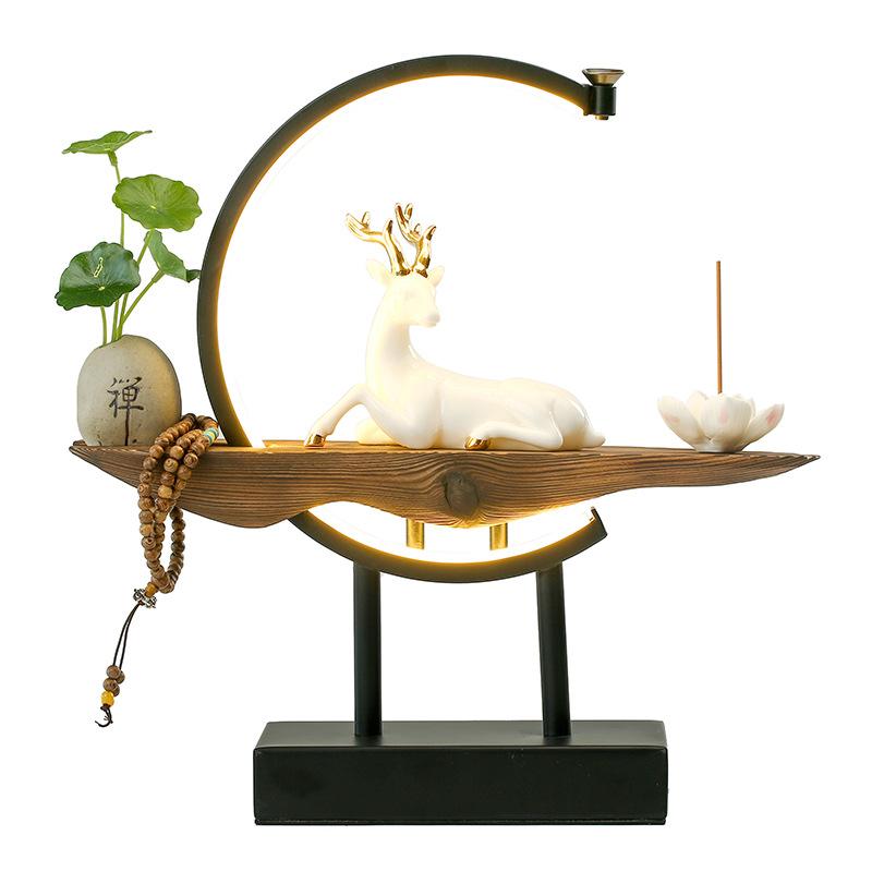 Witte Hert Wierookbrander Lamp - SereneStag