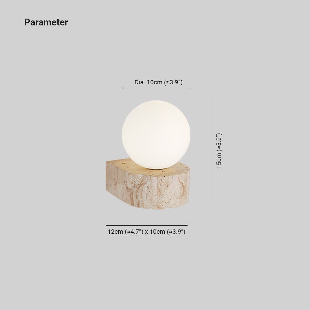 LunaStone | Marmer globe wandlamp