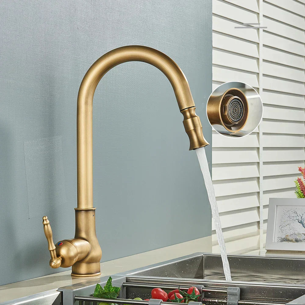 VintageTap – Antieke messing keukenkraan