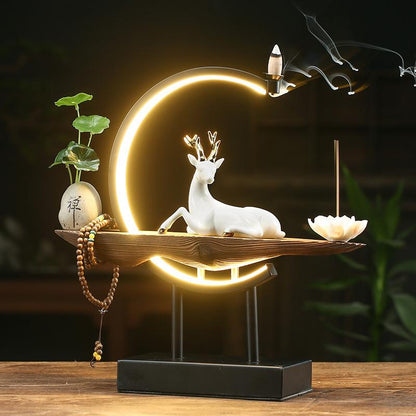 Witte Hert Wierookbrander Lamp - SereneStag
