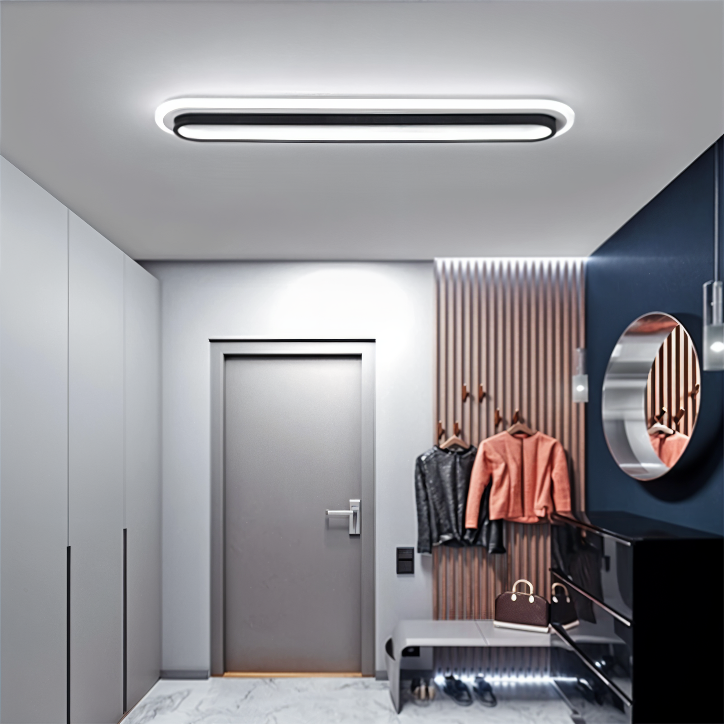 OvalLuxe LED Plafondlamp | Moderne Ovale Plafondlamp 24W Warm Wit, Energiezuinig & Elegant voor Woonkamer, Slaapkamer & Gang