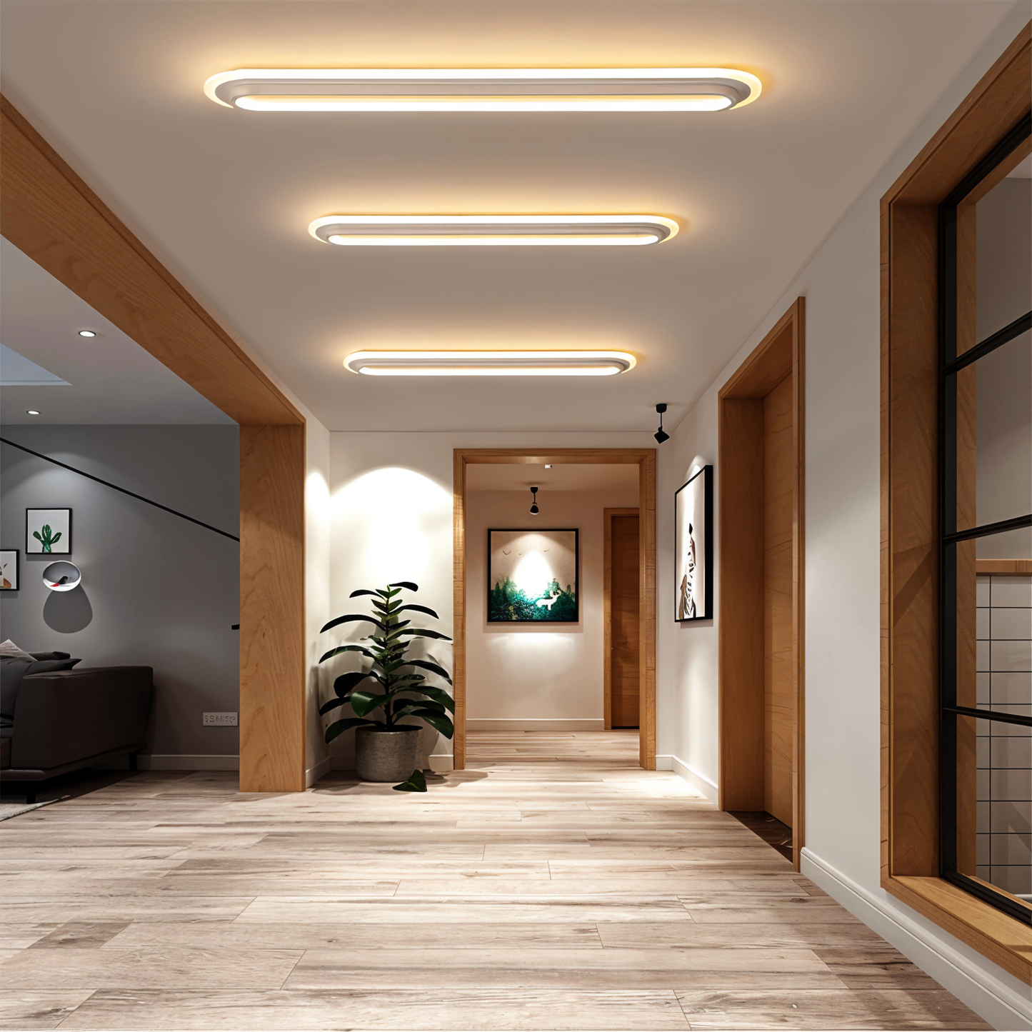 OvalLuxe LED Plafondlamp | Moderne Ovale Plafondlamp 24W Warm Wit, Energiezuinig & Elegant voor Woonkamer, Slaapkamer & Gang