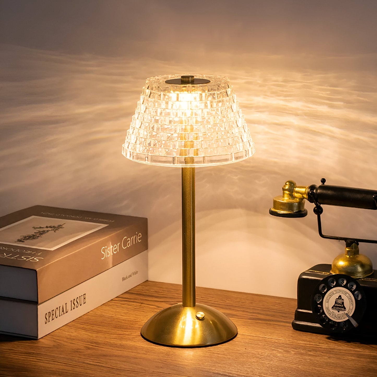 RusticGlow tafellamp - Stijlvolle snoerloze verlichting