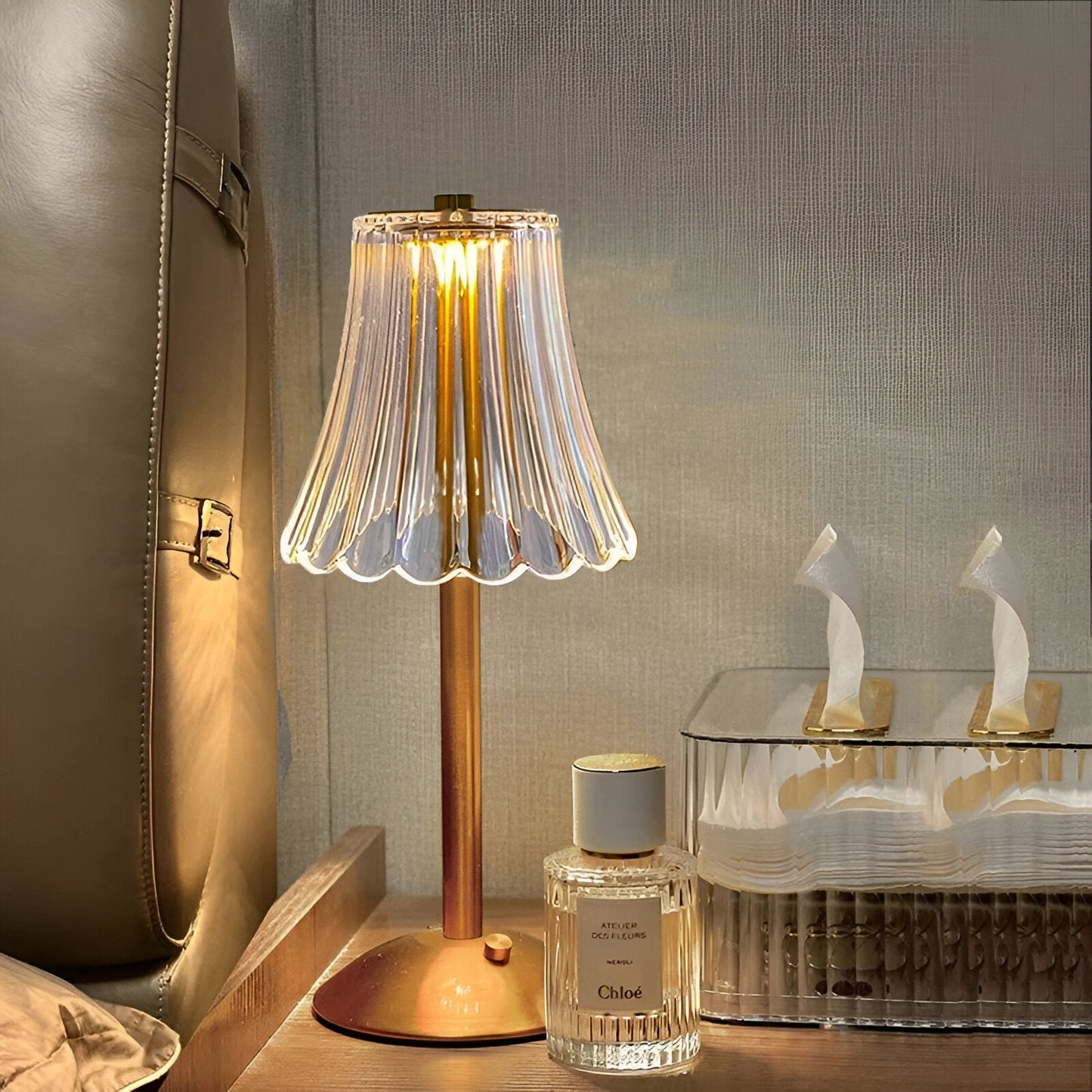RusticGlow tafellamp - Stijlvolle snoerloze verlichting