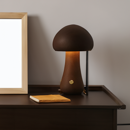 MushyGlow Touch LED Nachtlampje | Houten Bedlamp met Warm Wit Licht & USB-Oplaadfunctie