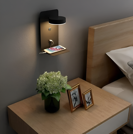 DazzleShelf Minimalistisch USB nachtlampje met oplader