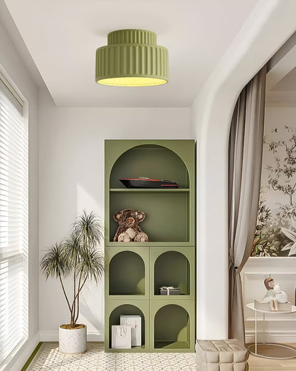 RibLight plafondlamp van wit hars - middeleeuwse elegantie voor je huis