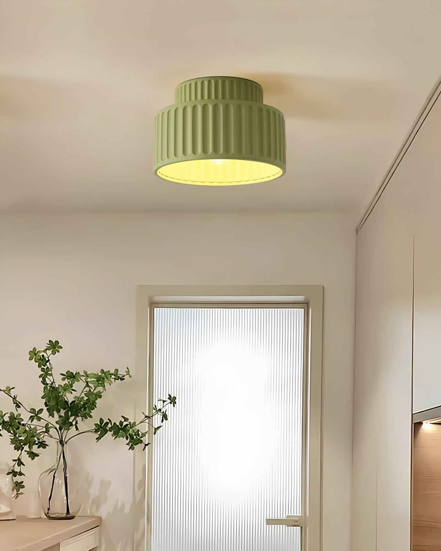 RibLight plafondlamp van wit hars - middeleeuwse elegantie voor je huis