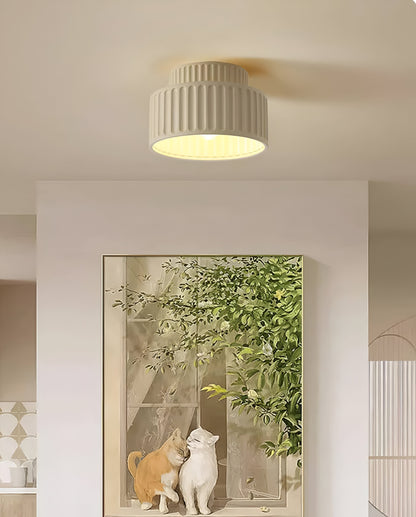 RibLight plafondlamp van wit hars - middeleeuwse elegantie voor je huis
