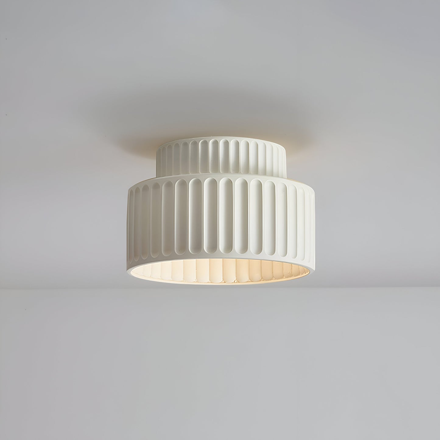RibLight plafondlamp van wit hars - middeleeuwse elegantie voor je huis