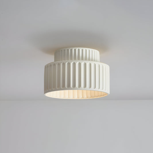 RibLight plafondlamp van wit hars - middeleeuwse elegantie voor je huis