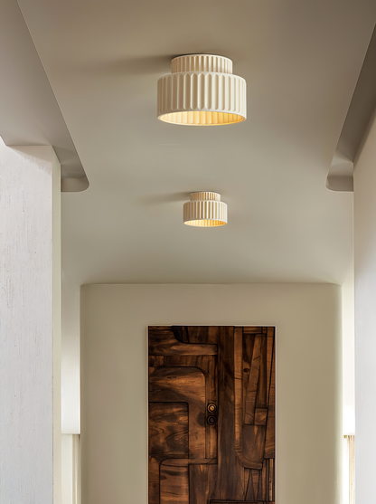 RibLight plafondlamp van wit hars - middeleeuwse elegantie voor je huis