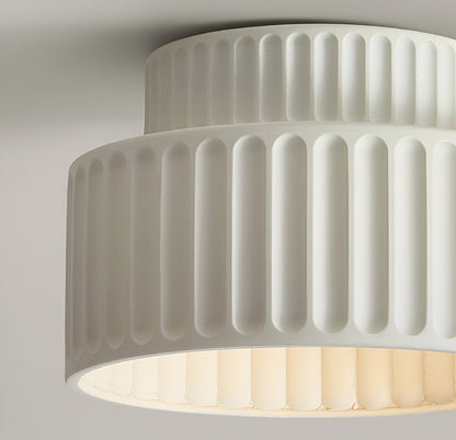 RibLight plafondlamp van wit hars - middeleeuwse elegantie voor je huis