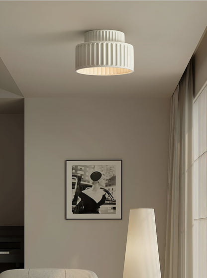 RibLight plafondlamp van wit hars - middeleeuwse elegantie voor je huis