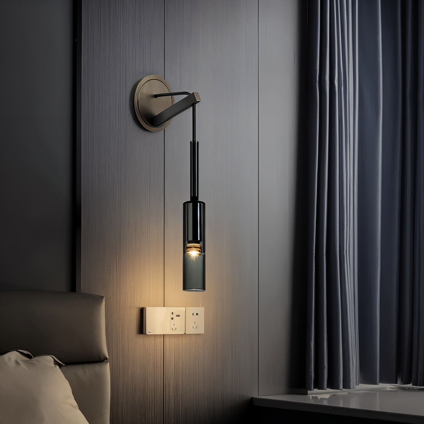 CrystalTube Minimalistische wandlamp