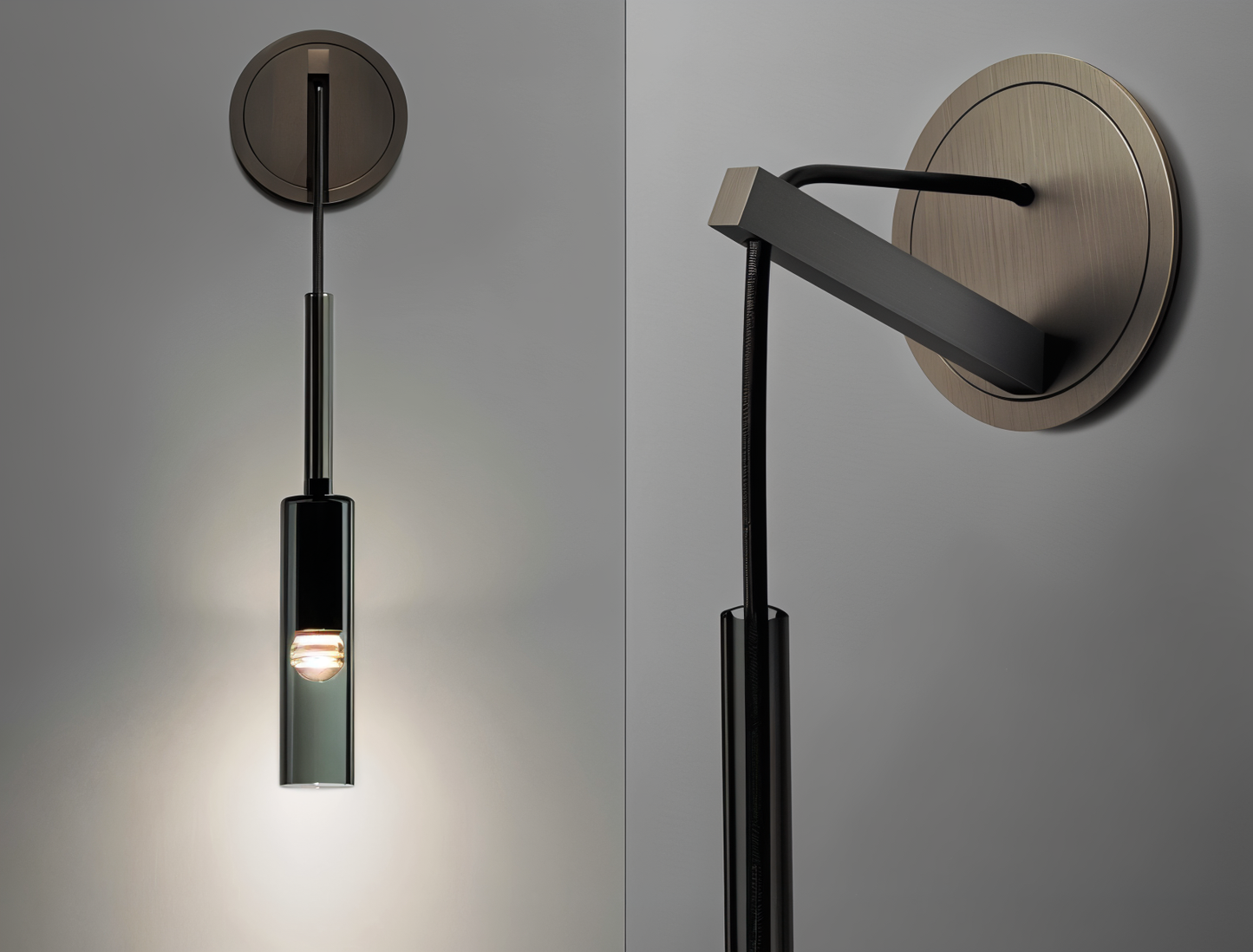 CrystalTube Minimalistische wandlamp