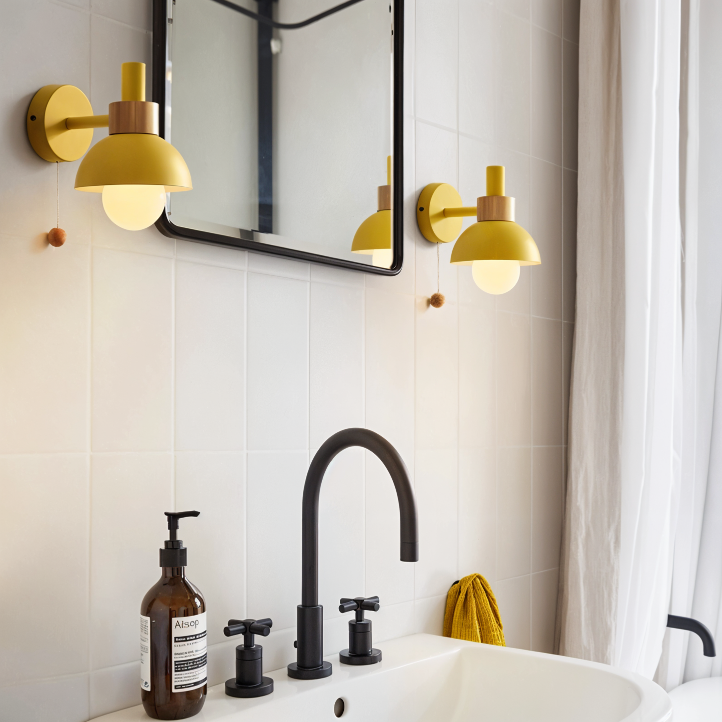 Pastelpop wandlamp - Scandinavisch design met trekschakelaar