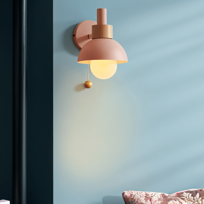 Pastelpop wandlamp - Scandinavisch design met trekschakelaar