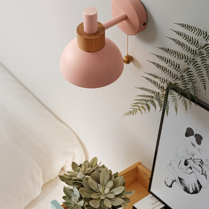 Pastelpop wandlamp - Scandinavisch design met trekschakelaar