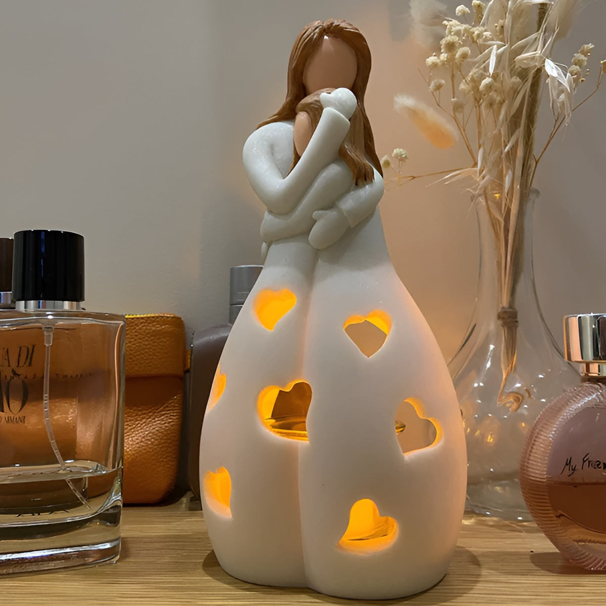HeartLight | Hartverwarmende Moeder & Dochter Beeld Lamp