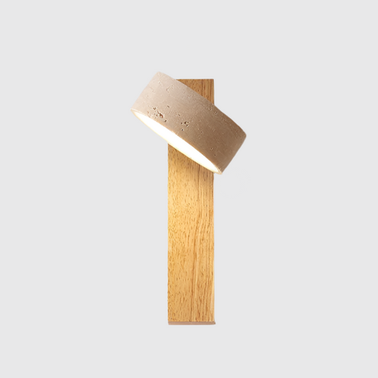 Wabi Sabi Travertin wandlamp gebroken wit