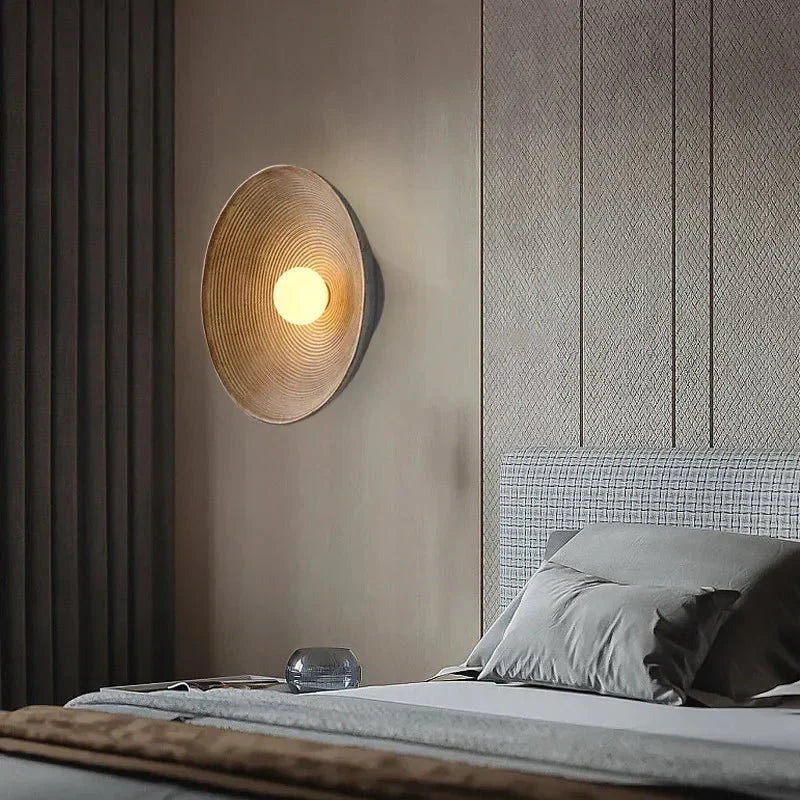 HaruGlow Wandlamp – Natuurlijke Houten Wandverlichting met Warm Licht