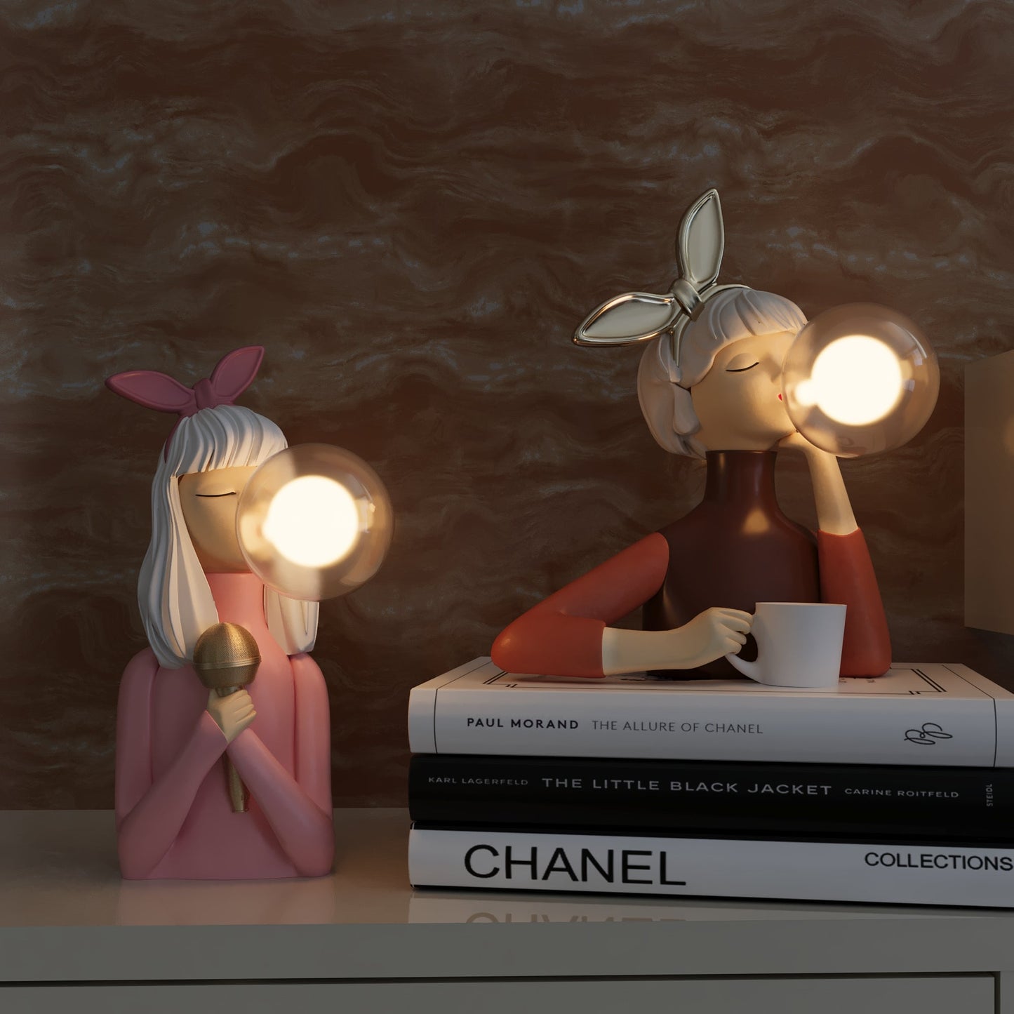 Artisan Sisters | Handgemaakte Tafellamp – Elegante Houten Voet & Luxe Textiel Lampenkap