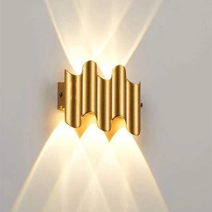 RidgeGlow | Golfvormige wandlamp
