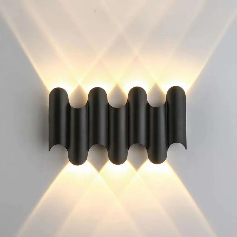 RidgeGlow | Golfvormige wandlamp